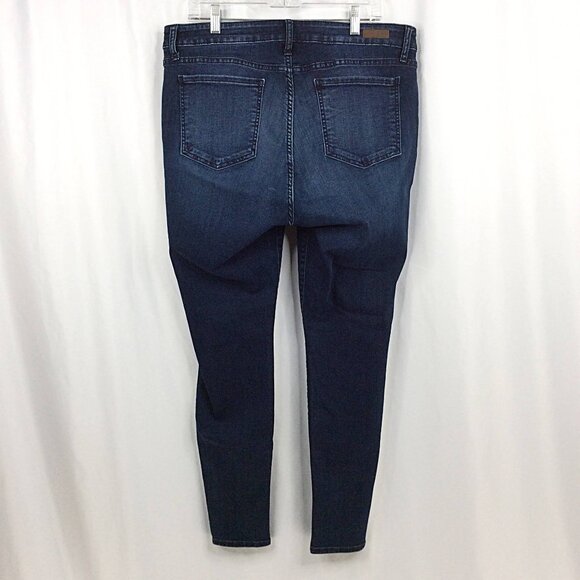 Kut from the Kloth Toothpick Skinny Jeans Womens Size 16W Blue Dark Wash Stretch - Picture 2 of 8